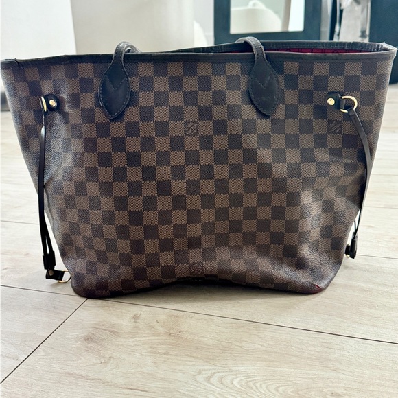 AUTHENTIC Louis Vuitton Neverfull Tote in Damier Ebine MM - Picture 8 of 12